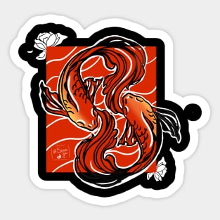 Red fish Sticker